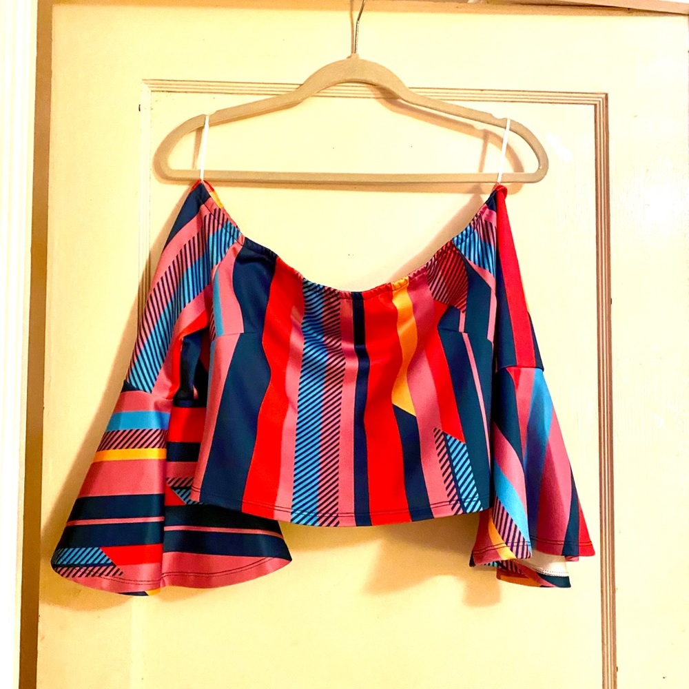 Multi Color Crop Top - Picture 2 of 4